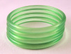 LG113 set 4 transparent pale green lucite bangles